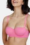 Zivame Beautiful Basics Padded Wired 3/4th Coverage Strapless Bra - Ibis Rose — thumbnail 7